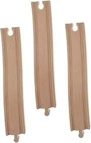 Train Track Set Wooden Bending Rail Accessories 3 Pack No Glue Needed for Train Scene Track Building
