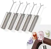 Heart Magnet for Cat Eye Gel Polish,Magnetic Gel Nail Polish Nail Art Kit with Y-Shaped Metal Pieces, DIY Manicure Kit (5PCS)