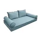 COVER ONLY Model V1 Full Velvet Contrast Indoor Daybed Mattress Cushion AD355