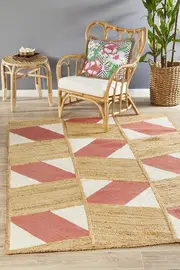Array Coral Jute Pink Rug