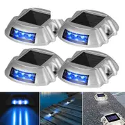 Solar LED Pathway Driveway Lights Lamp Dock Step Road Safety Marker Blue (2 Pcs)