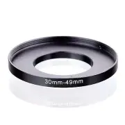 Camera 30mm Lens to 49mm Accessory Step Up Adapter Ring 30mm-49mm Black