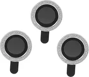Veemoon Lens Protective Film Rear Protector Cover X Diamonds Phone Protection Camera Lens Guard Silver Tempered Glass