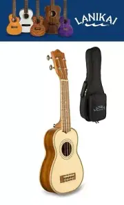 Lanikai Spruce Solid Top Ukulele Morado Back/Sides +Free Bag | Authorized Dealer