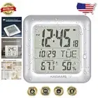 Elegant Waterproof Bathroom Clock - Shatterproof LCD & Multi-Language Display