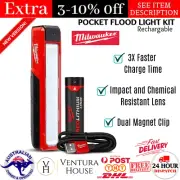 Milwaukee REDLITHIUM USB Rechargeable Pocket Flood Light Kit Compact Lamp Torch