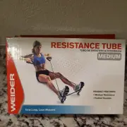 WEIDER▪︎Medium RESISTANCE TUBE w/Padded Handles ▪︎TONE LONG▪︎ LEAN MUSCLES▪︎NIB