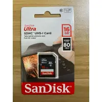 在飛比找蝦皮購物優惠-SanDisk SDHC Ultra 16GB記憶卡 全新 