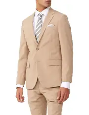 [Van Heusen] Tailored Heritage Weave Suit Jacket in Brown