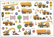 ibasenice 1 Set Traffic Wall Stickers Book Busy Board Road Signs Number Dirt and Road Wall Decal Stop Sign Road and Transports Wall Stickers Truck Stickers Cartoon Wall Sticker PVC