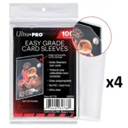 400 Ultra PRO EASY GRADE ANGLE-CUT Soft Card Sleeves Standard Protectors 4x 100