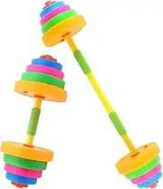 Abaodam 1 Set Adjustable Dumbbell Barbell Plastic Weight Training Equipment for Young Athletes Kindergarten for Arm Muscle Development for Gymnastics Home Fitness Activities