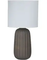 [Oriel Lighting] Benjy Ceramic Table Lamp 25cm Taupe