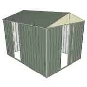 Build-a-Shed 2.3 x 3.0 x 2.3m Front Gable Two Single Sliding Doors Shed - Green