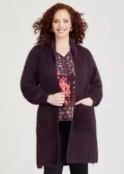 FREE POST NWT TS14+ Taking Shape Fluffy Cardigan 18 (fit 20) RRP $179.99