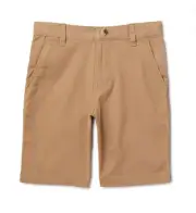 WONDER NATION Boys Size 8 Flat Front Shorts Stretch Adjustable Waist • Beige