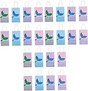 Cabilock 3sets 8pcs Mermaid Tail Present Bags Bronzing Candy Packing Tote Bags for Parties Weddings Birthdays Lightweight Decorative Goodies Pouches for Treats and 8pcs*3