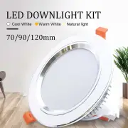 12X LED Downlights 70/90/120mm Cutout Dimmable Toplight 12-18W Ceiling Lights