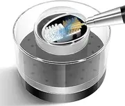 Nail Drill Bits Holder Case with Cleaner Brush, Professional 30 Holes Nail Drill Grinding Bit Holder Drill Bit Holder Nail Tech Organizer Storage (Black)