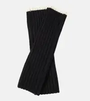 [Toteme] Toteme Ribbed-knit wool gloves One Size black