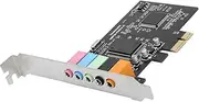 Cuifati Channel Sound Card Chip 32bit PCI Express x1 slot, 6 Channel CMI8738 Chip Pcie 5.1 Audio Card, for WIN2000 / for XP/for VISTA/for Win7 / 8/10 Linux