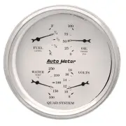 Auto Meter 1610 Old Tyme White Quad Gauge
