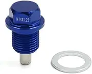 XYWHPGV M14 x 1.25 Blue Aluminum Alloy Magnetic Engine Oil Pan Drain Bolt Screw for Car(38e37 3a5a0 b8ace b7148 7dad2 7a92c