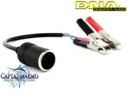 INLINE CIGARETTE LIGHTER SOCKET TO ALLIGATOR CLIPS 12VDC POWER CABLE PLUG CLA003