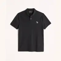 在飛比找PChome24h購物優惠-A&F 熱銷刺繡麋鹿短袖Polo衫-黑色