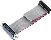 uxcell IDC Wire Flat Ribbon Cable DB25 Male to FC-26 Female Connector 2.54mm Pitch 20cm Length