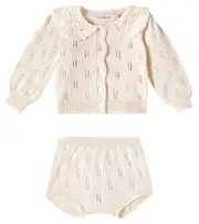 [The New Society] The New Society Baby Marina cotton sweater and bloomers set M 24 beige