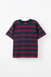 [Cotton On Kids] Cotton On Kids - The Essential Short Sleeve Tee - Squid ink/varsity red stripe 2 SQUID INK/VARSITY RED STRIPE