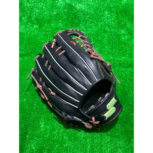 棒球世界 全新SSK全牛皮棒球壘球外野手手套T字外野T網檔SSK880D特價黑色