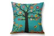 2Pcs European Style Oil Painting Tree Cushion Cover Home Decor Throw Pillow Case