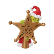 The Grinch Hiding Behind Star Sculpted Christmas Tree Hanging Ornaments 3.5 Inch Multicolor