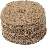 1 Roll Openwork Flower Lace Jute Decoration Twine Rope Handmade for DIY Crafts Vintage Wedding Party Embellishments Durable Jute Material for Unique Decor