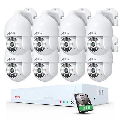 ANRAN 5MP POE Security Camera System Kit Home Outdoor IR & Color Night Vision