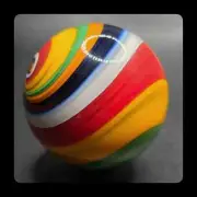 ~Mic'sMibs~ 1 & 15/16" Early Rolf Wald Twisted Beach Ball Contemporary Handmade