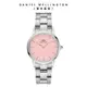 Daniel Wellington 手錶 Iconic Link Blush 28/32mm蜜桃粉精鋼錶-粉紅錶盤(DW00100534 DW00100535)/ 28ｍｍ