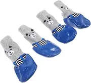 Levemolo 4pcs Pet Footwear Socks for Dog Pet Socks Dog Accessory Wear-Resistant Dog Paw Protectors Compact Dog Socks Dog Supply Reusable Paw Protectors Compact Cotton Socks Small Dog Socks