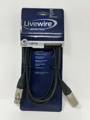 Livewire Advantage DMX Serial Data Lighting Cable 6 Foot Black - ADMX6 XLR - NEW
