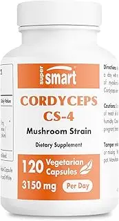 Cordyceps Cs-4 3150 mg Per Day - Tonic Mushroom for Athlete - May Improve Physical Performances | Non-GMO & Gluten Free - 120 Vegetarian Capsules