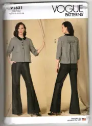 Vogue V1831 1 Misses 16 to 24 Suit Jacket and Pants Set Uncut Sewing Pattern