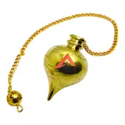 Healing Metal Pendulum Divination Big Openable Golden Metaphysical Reiki