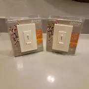 Two (2) Lutron 3-way Switch Dalia Duo Almond DL-603PLHW-AL