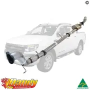 3" Stainless Full Exhaust for Ford Ranger PX 3.2L 2011-2016 with Muffler