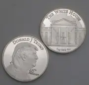Trump Fight Coin 1 oz Pure Silver .999 President Donald – White House Reverse