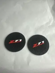 UNIVERSAL FIT COASTERS 2PC SILICONE CAR CUP HOLDER INSERT (FITS: CHEVROLET Z71)