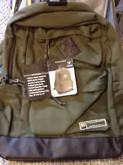 High Mountain 20L Backpack Army Green New with tag. Canvas bag with leather base
