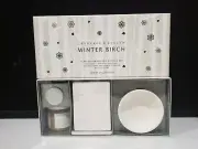 NEW Crabtree and Evelyn Winter Birch Scented Simmering Crystals Ceramic Diffuser